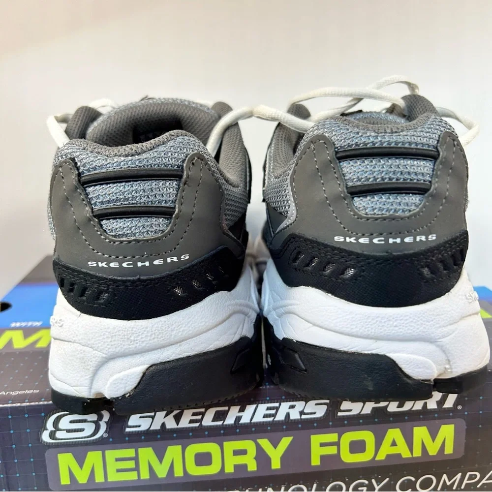 Skechers‎ Black and Gray Athletic Shoes with Memory Foam Comfort Men’s 11